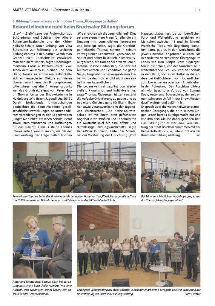 2016 12 01 Amtsblatt 6 Bruchsaler Bildungsforum