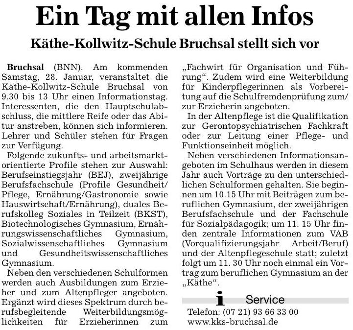 Ein Tag mit allen Infos